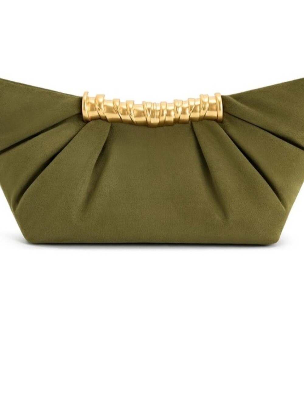 NWT: JW PEI Pleated Leia Clutch in Olive Green